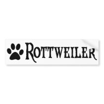 Rottweiler (pirate style w/ pawprint) bumper stickers