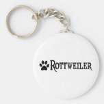 Rottweiler (pirate style w/ pawprint) key chain
