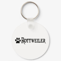 Rottweiler (pirate style w/ pawprint) keychains