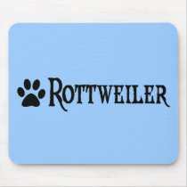 Rottweiler (pirate style w/ pawprint) mouse mat