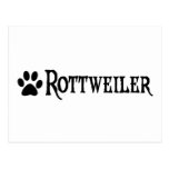 Rottweiler (pirate style w/ pawprint) post card