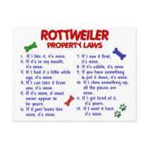 ROTTWEILER Property Laws 2 postcards