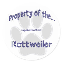 Rottweiler Property Sticker by GreyWolfCreation Rottweiler Property Sticker