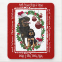 Rottweiler puppy hugs & kisses Christmas Mousepad