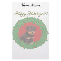 Rottweiler puppy personalized stationery