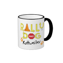 Rottweiler Rally Dog Mugs