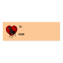 Rottweiler Red Heart Dog Photo Gift Tag business cards