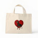 Rottweiler Red Heart Dog Photo Tote Bag bag