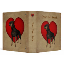 Rottweiler Red Heart Personalized Binder