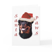 Rottweiler Santa Paws cards