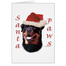 Rottweiler Santa Paws cards
