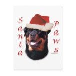 Rottweiler Santa Paws postcards