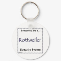Rottweiler Security System Keychain by GreyWolfCreation Rottweiler Security System Keychain
