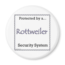 Rottweiler Security System - Magnet by GreyWolfCreation Rottweiler Security System - Magnet