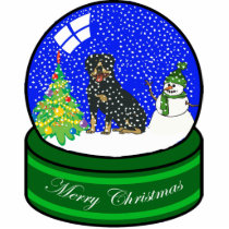 rottweiler snow globe photo sculptures