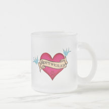 Rottweiler Tattoo Heart Mug