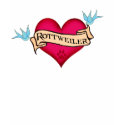 Rottweiler Tattoo Heart t-shirts