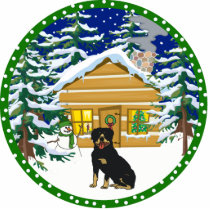 rottweiler winter photo sculptures