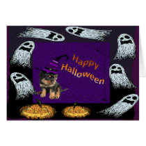 Rottweilers, Ghost and Pumpkins Oooh Errr! Cards