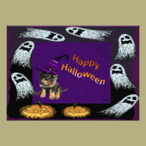 Rottweilers, Ghost and Pumpkins Oooh Errr! invitations