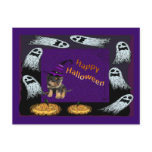 Rottweilers, Ghost and Pumpkins Oooh Errr! postcards
