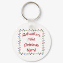 Rottweilers Make Christmas Merry Keychain by GreyWolfCreation Rottweilers Make Christmas Merry Keychain