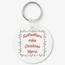 Rottweilers Make Christmas Merry Keychain by GreyWolfCreation Rottweilers Make Christmas Merry Keychain