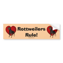 Rottweilers Rule Bumper Sticker bumper stickers by SmilinEyesTreasures Rottweilers Rule Bumper Sticker bumper stickers