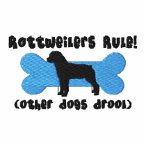 Rottweilers Rule Embroidered Shirt (Zip Hoodie) embroidered shirts