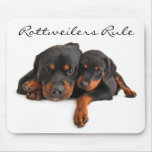 Rottweilers Rule Mom and Puppy Rottweiler Mousepad