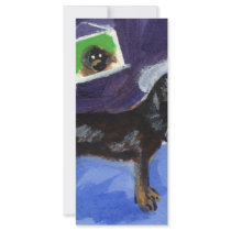 Rotweiler sees smiling moon rack cards