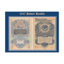 Rouble, 1947 Soviet Rouble postcards by etorban Rouble, 1947 Soviet Rouble postcards