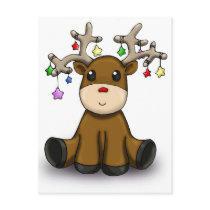 Roudolf with Colored Stars postcards