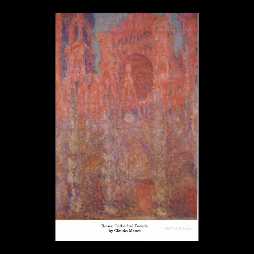 Rouen Cathedral Facade by Claude Monet Poster
