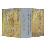 Rouen Cathedral, Sunset by Claude Monet 3 Ring Binder