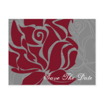 Rouge And Graphite Save The Date Postcard by mariannegilliand Rouge And Graphite Save The Date Postcard