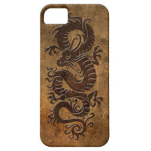 Rough Chinese Dragon iPhone 5 Cases