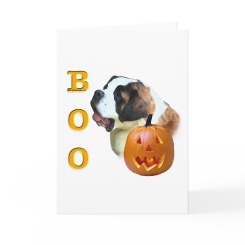 Rough Coated Saint Bernard Boo card