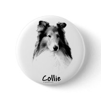 Rough Collie Charcoal buttons