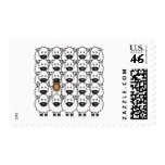 Rough Collie in the Sheep Postage Stamp