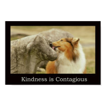 Rough Collie Poster " Kindness is Contagious" posters