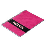 Rough Grungy Velvet Texture: Bright Hot Pink Spiral Notebook