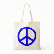 Rough Peace Symbol - Blue bag