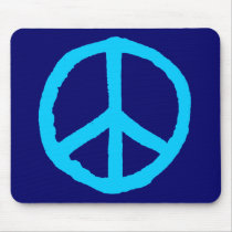 Rough Peace Symbol - Shades of Blue II mousepads by artberry Rough Peace Symbol - Shades of Blue II mousepads