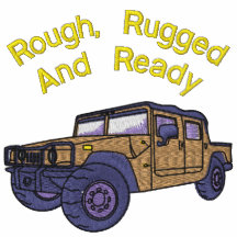 Rough Rugged Ready Car Embroidered Shirt
