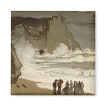 Rough Sea at Etretat - Claude Monet Refrigerator Magnets