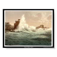 Rough sea, Bognor, England print