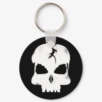 Rough Skull Captain Jacks Keychain by cjcycleshop Rough Skull Captain Jacks Keychain
