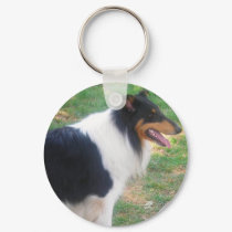 Rough Tri Collie keychain