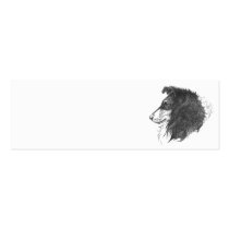 Rough Tricolor Collie business cards